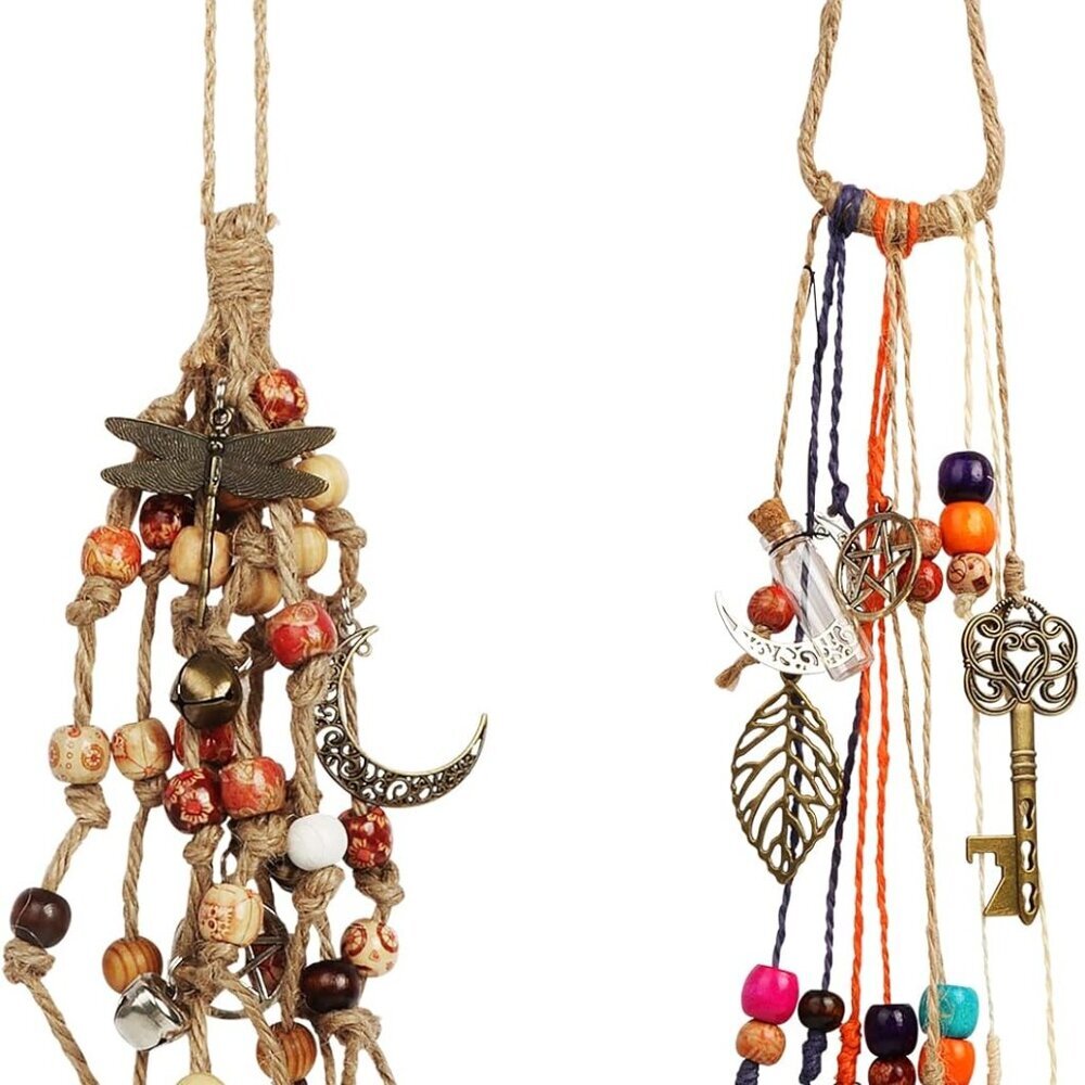 Witch Bells for Magic Home Protection, Handmade Wicca Decor for Door Knob, Witch